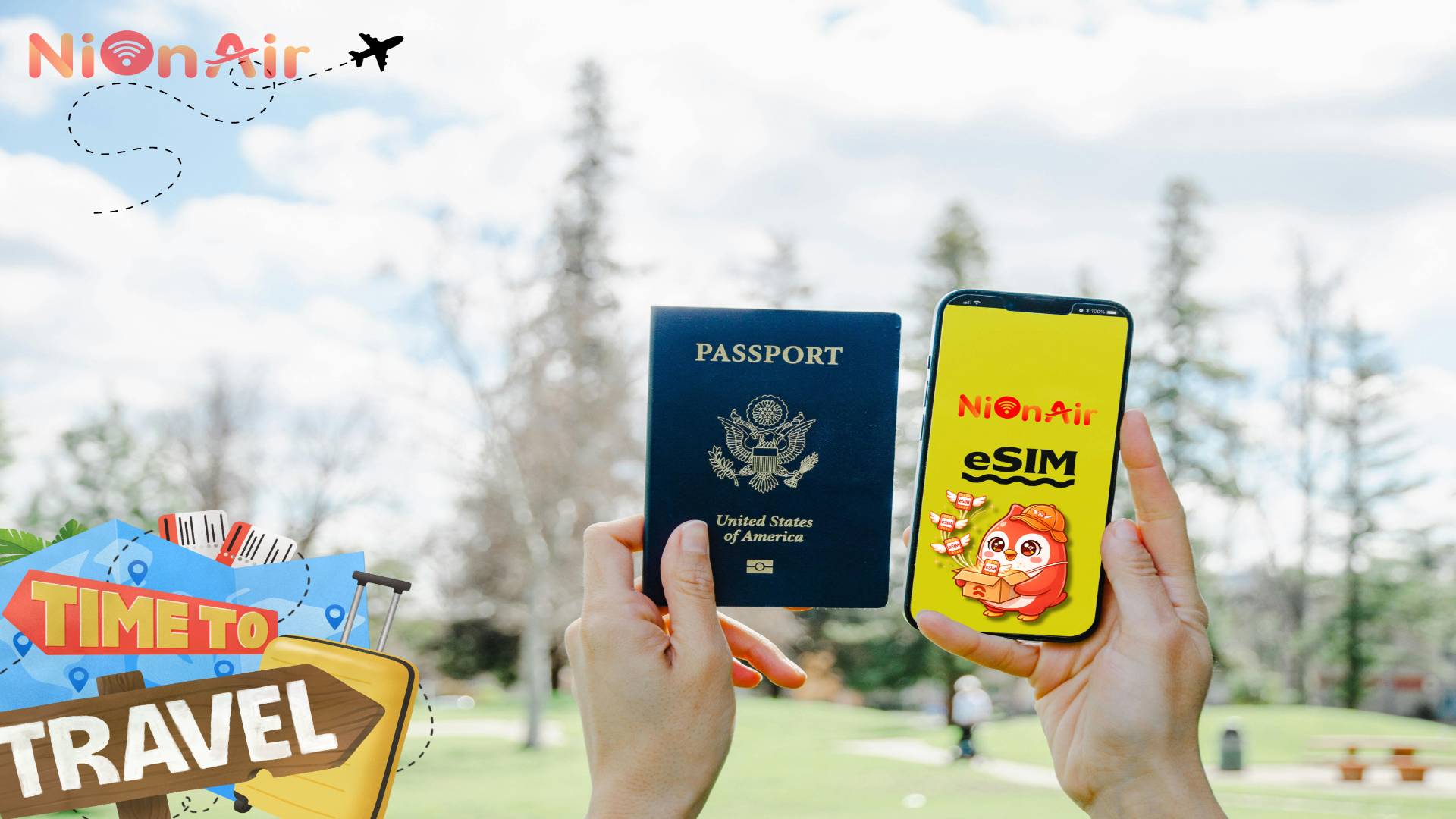 eSIM NiOnAir kết nối tốc độ cao ngay sau khi hạ cánh