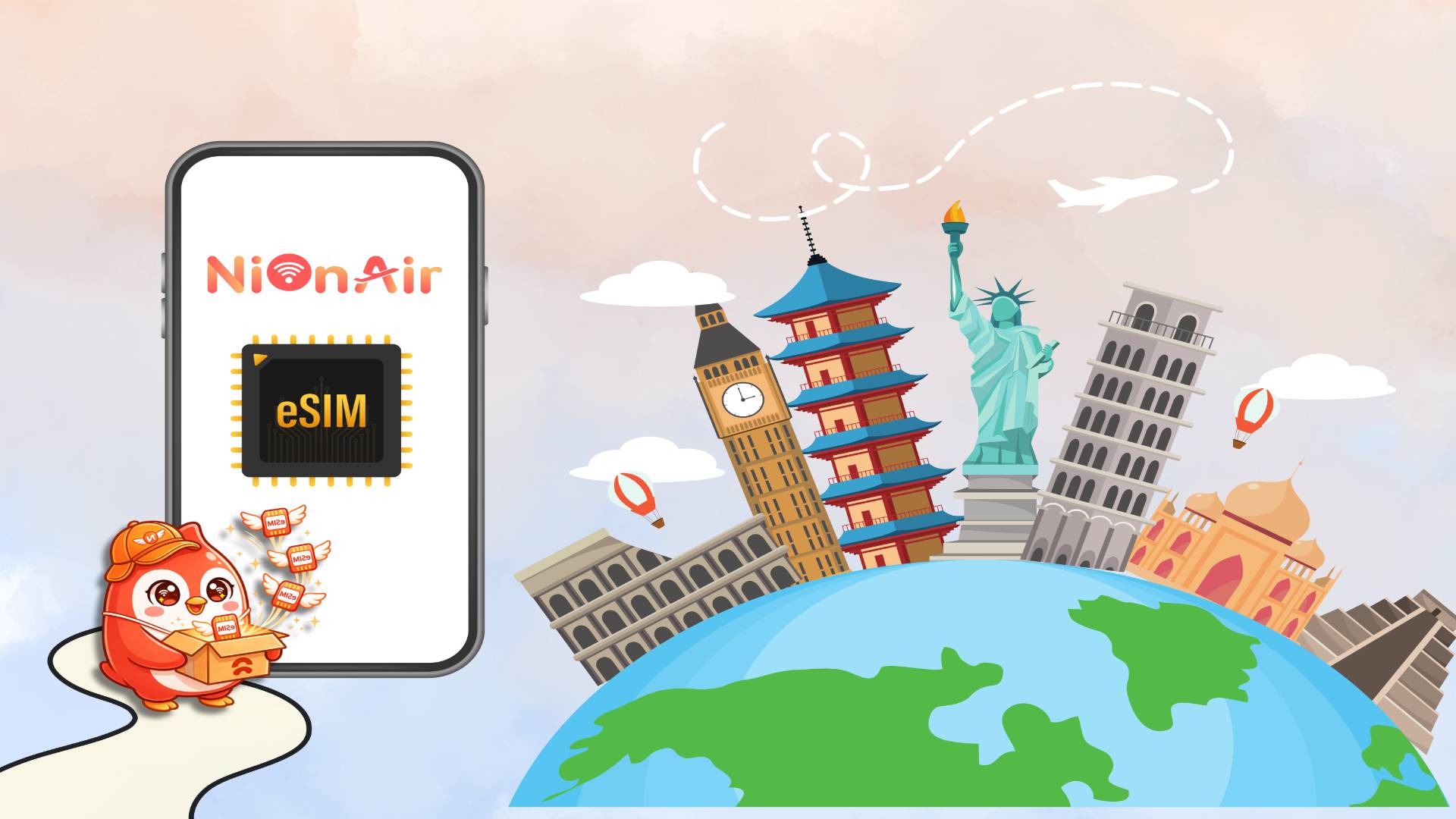 eSIM du lịch Quốc tế NIONAIR kết nối nhanh chóng mọi lúc, mọi nơi