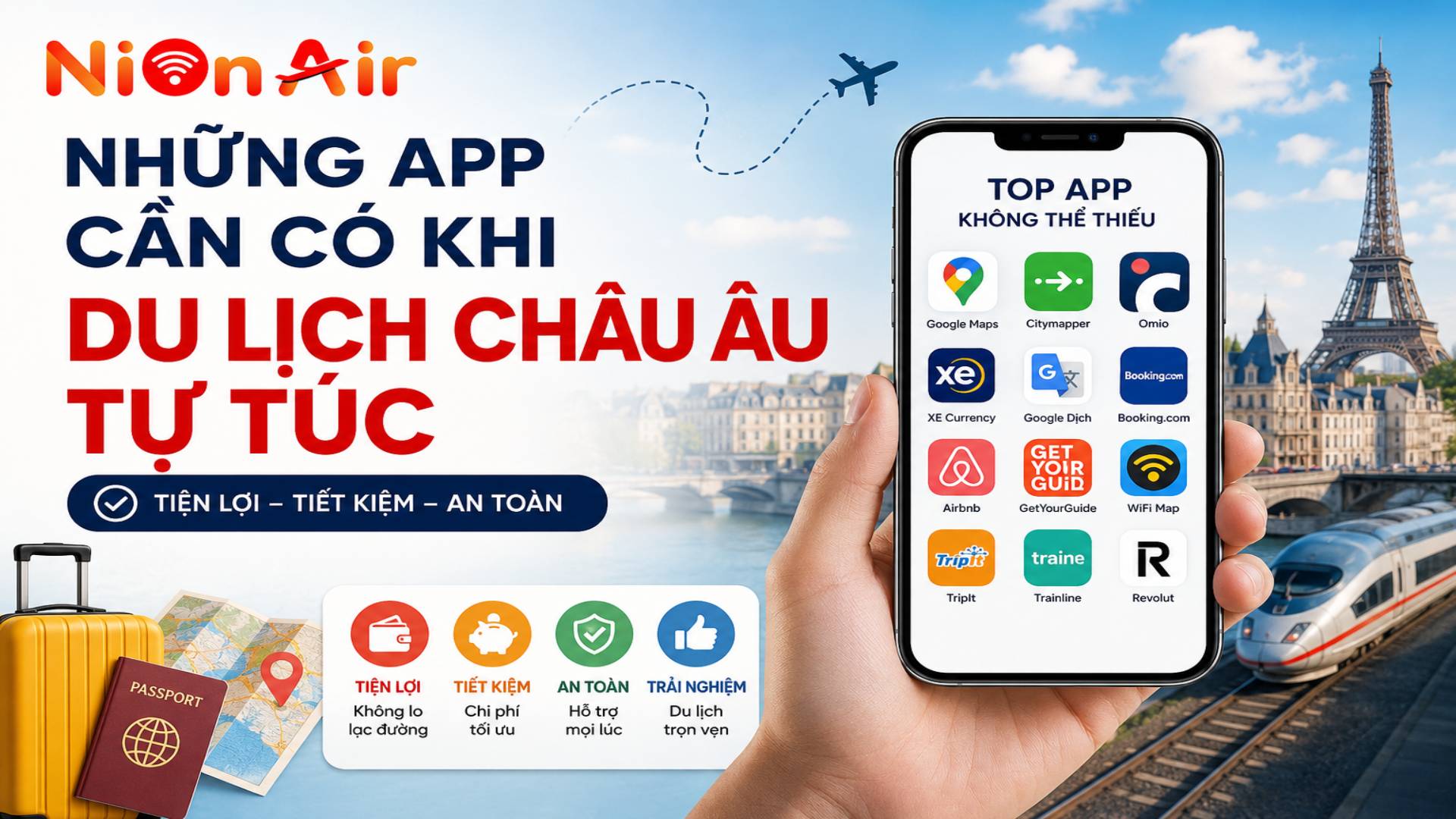 Top những app không thể thiếu khi đi du lịch Châu Âu