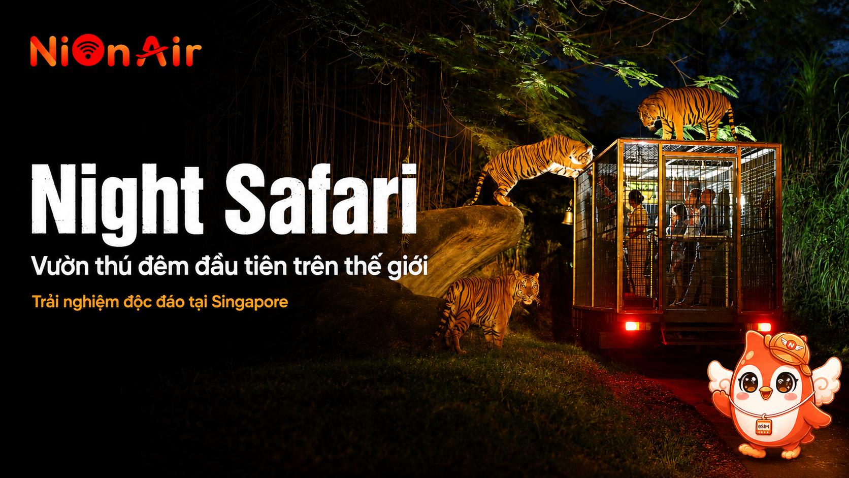 Khám phá vườn thú đêm đầu tiên trên thế giới khi đi chơi đêm ở Singapore