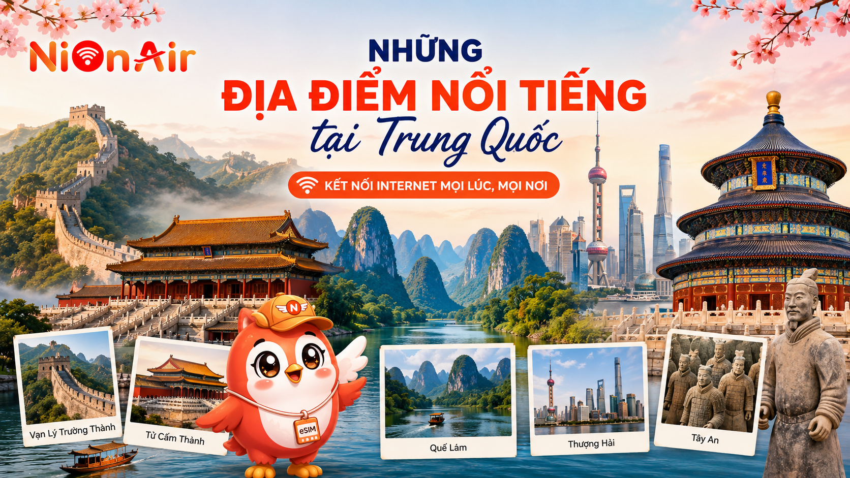 Những địa điểm nổi bật tại Trung Quốc.
