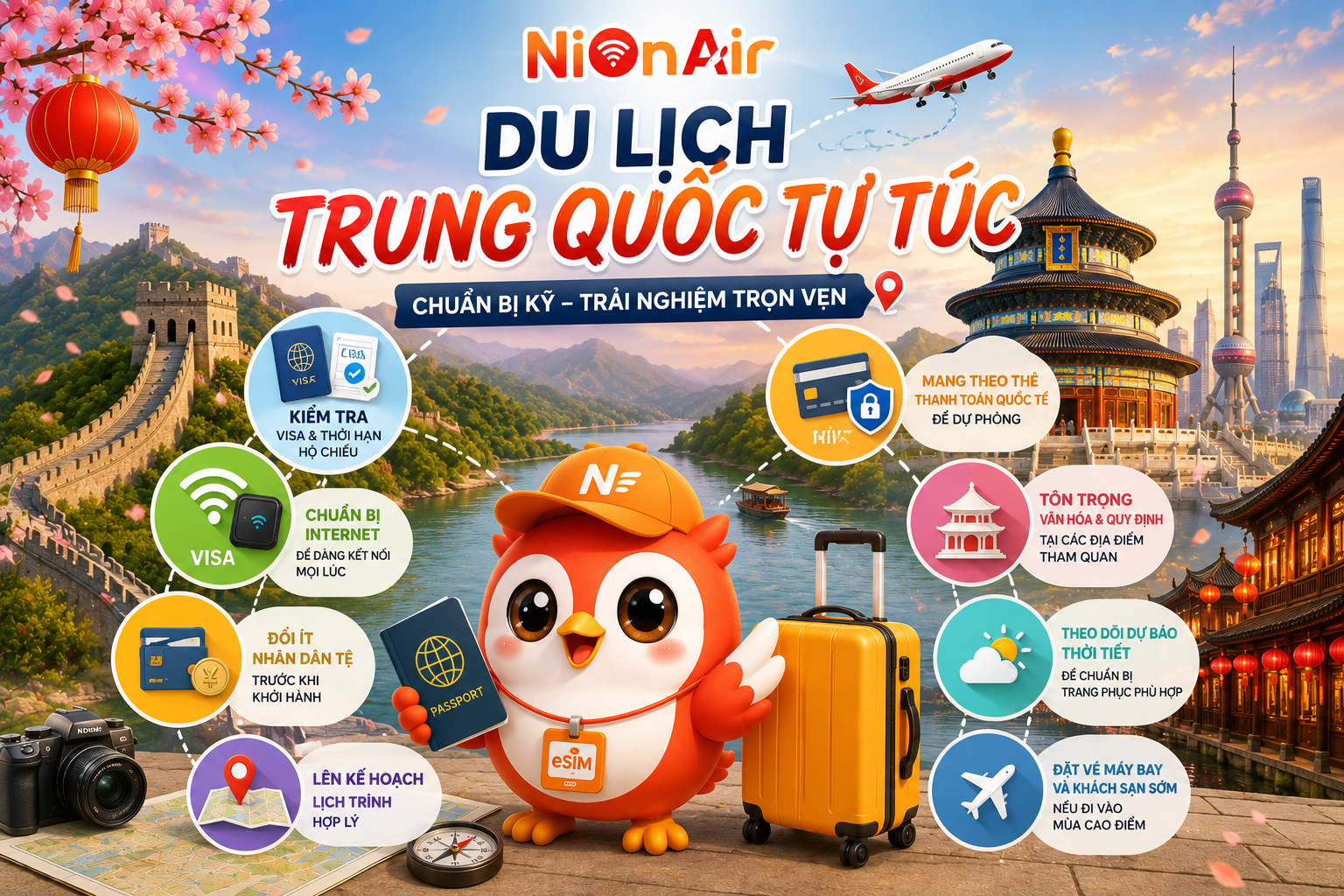 Lưu ý khi du lịch Trung Quốc tự túc.