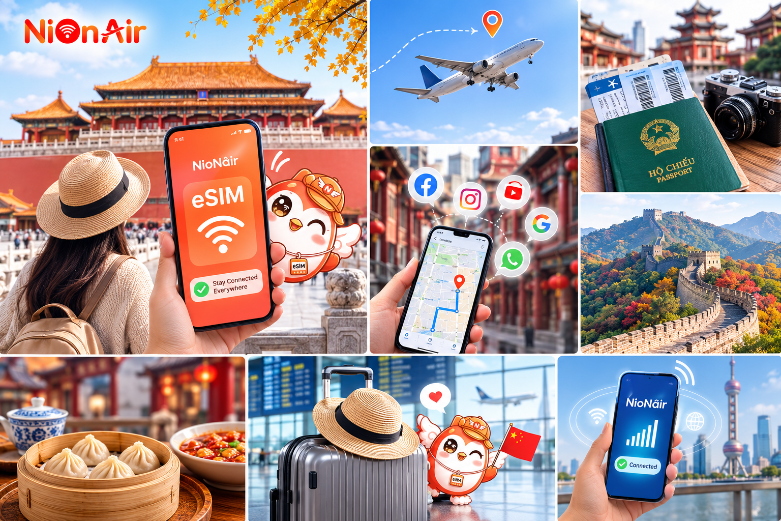 Chi phí du lịch Trung Quốc tự túc.