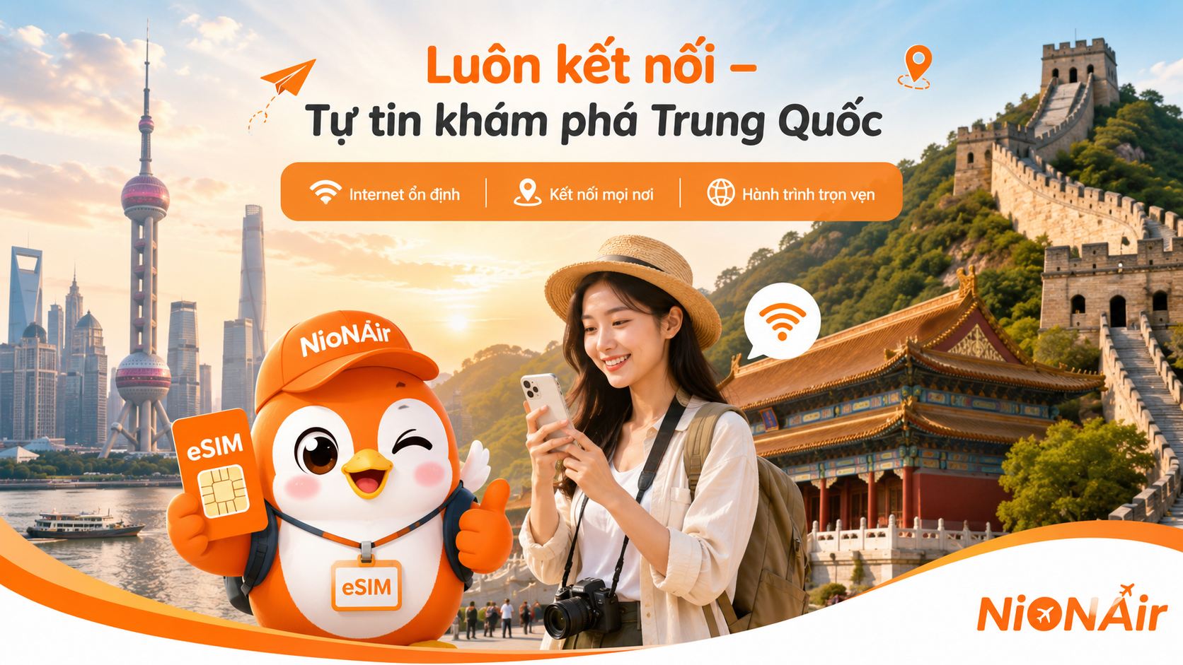 Khám phá Trung Quốc với eSIM.