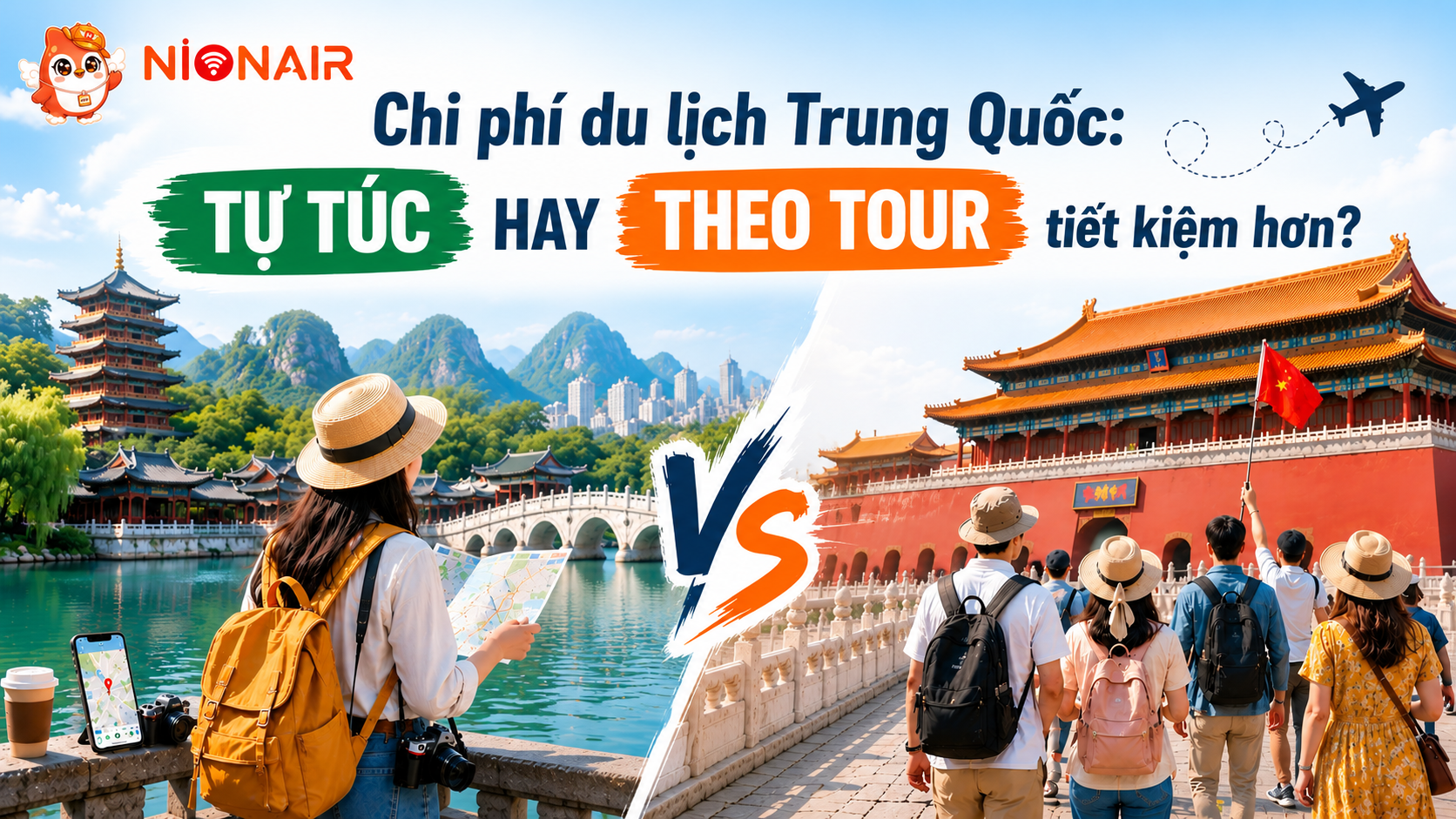 Chi phí du lịch Trung Quốc: so sánh du lịch tự túc và theo tour.