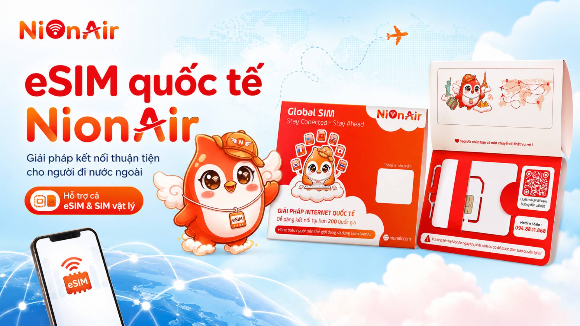 eSIM quốc tế NionAir – Giải pháp kết nối thuận tiện cho người đi nước ngoài